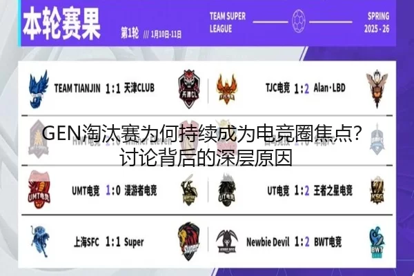 GEN淘汰赛为何持续成为电竞圈焦点？讨论背后的深层原因
